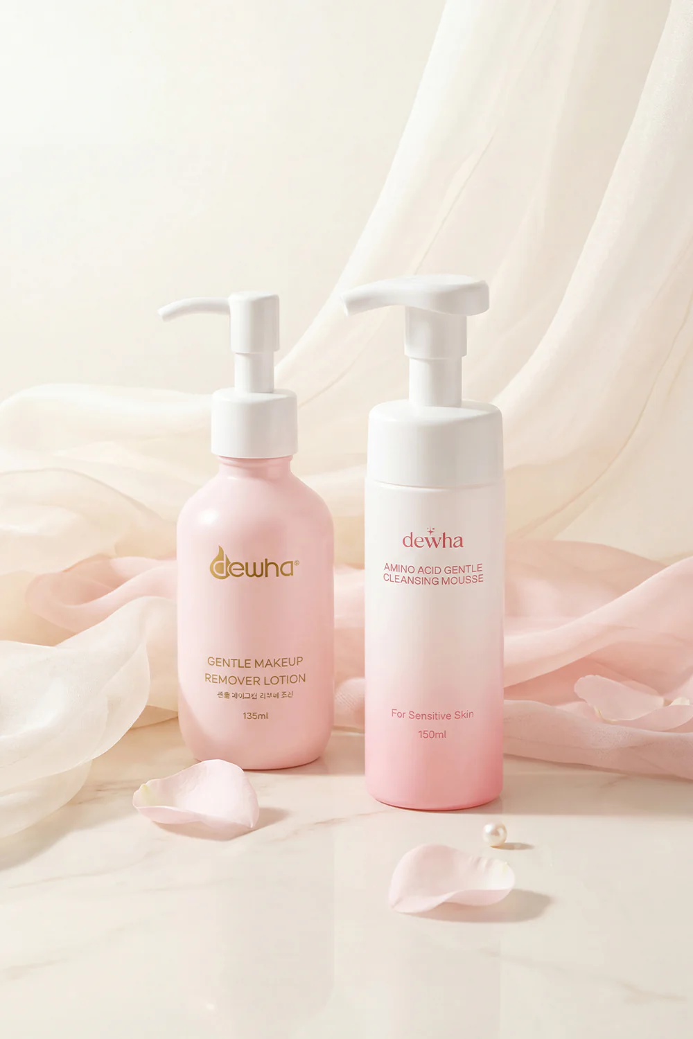 Gentle Makeup Remover Lotion (135Ml) + Amino Acid Gentle Cleansing Mousse (150Ml) - Image 5