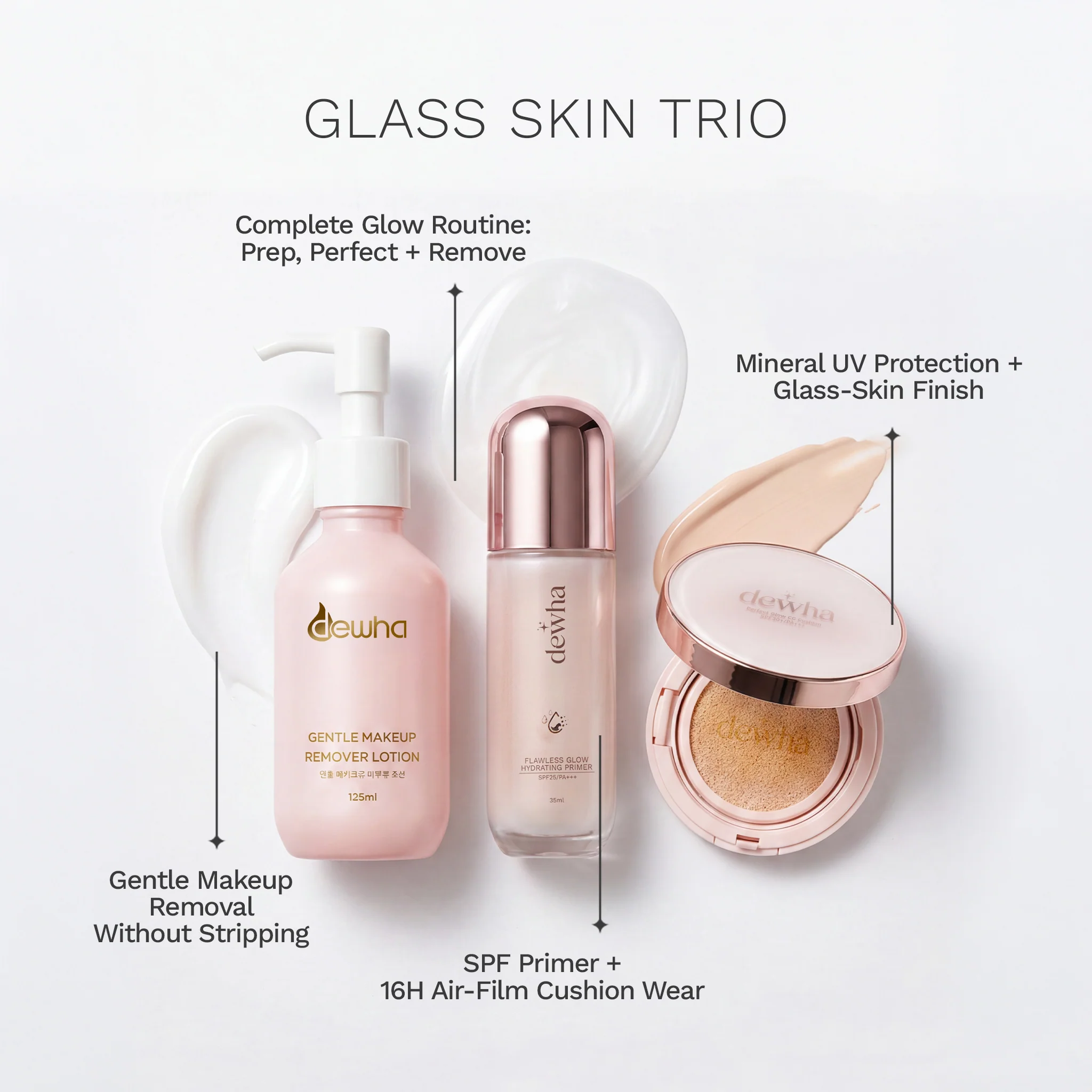 Glass Skin Trio: Miracle Glow Duo + Gentle Makeup Remover Lotion - Image 3